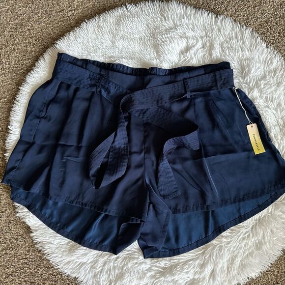 Summersalt Shorts Belted New Pockets Blue Lightweight Womens Size 18 - Picture 1 of 6